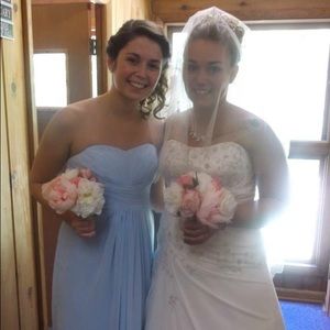 Light blue bridesmaid dress